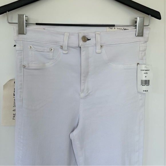 Rag & Bone 10 inch Capri Skinny White Jeans - Picture 4 of 16